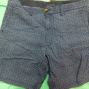 Broletto Men's Blue and White Linen Blend Shorts Size 38W